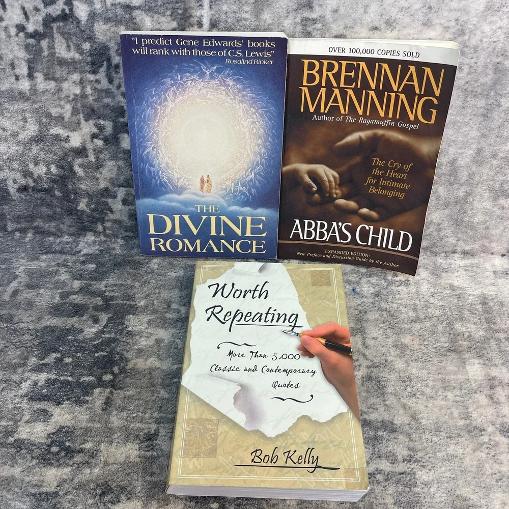 Christian Book Lot Worth Repeating Gene Edwards Brennan Manning‎ 3pk Lot